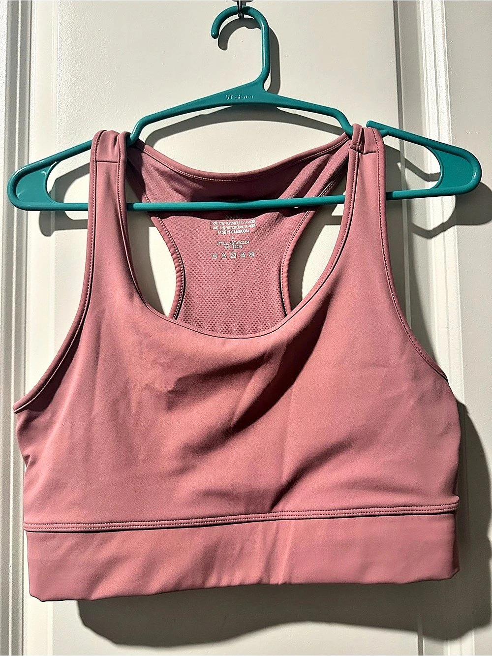 ZENANA Racerback Sports Bra in Pink